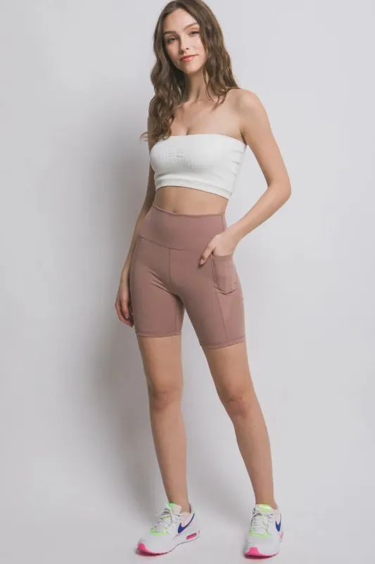 Love Tree High Waist Seam Detail Active Shorts sold by Gigi Laurent