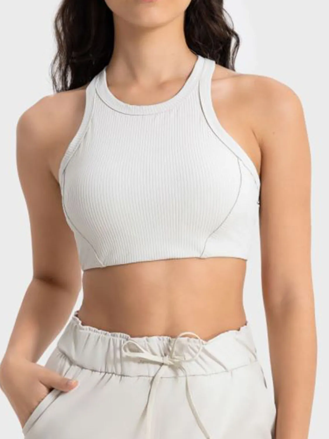 Millennia Wide Strap Cropped Sport Tank sold by Gigi Laurent product image thumbnail 3