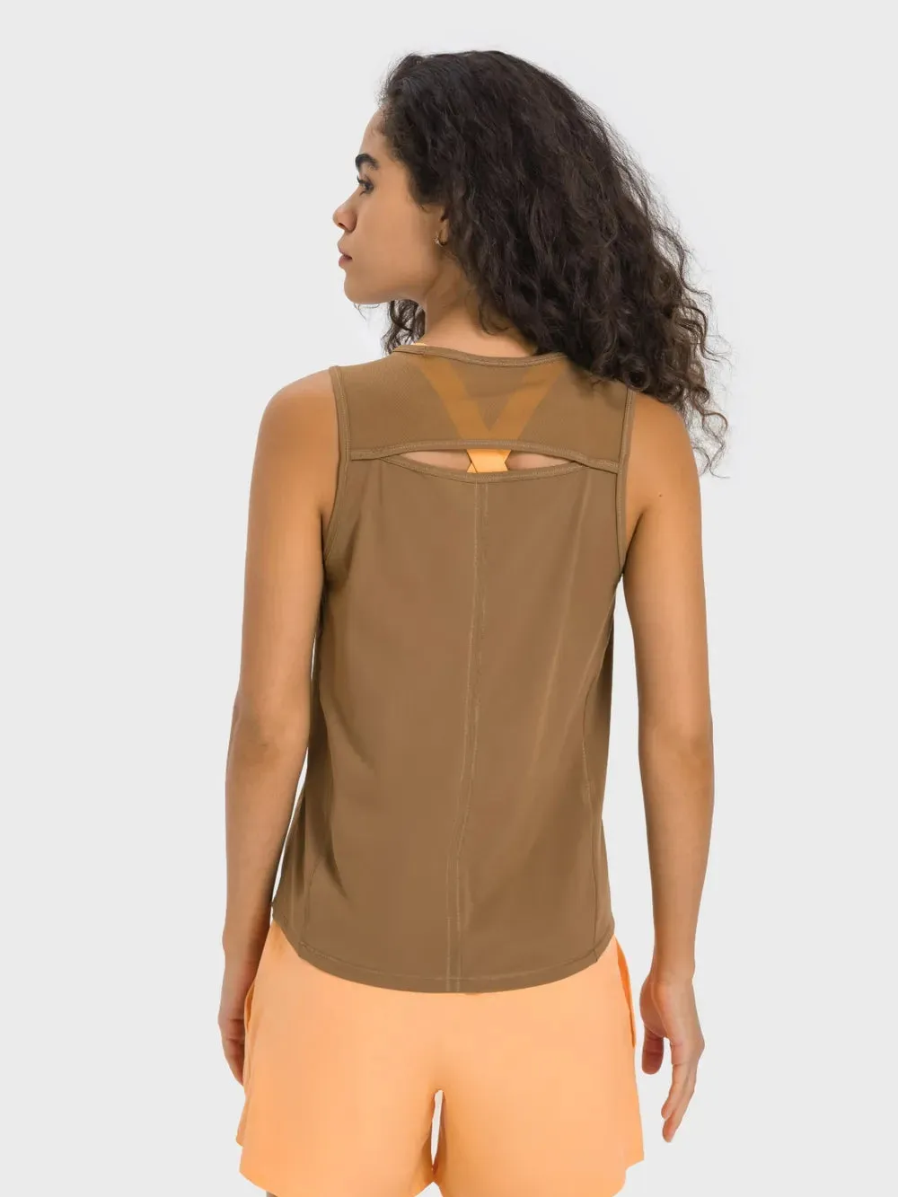 Millennia Cutout Back Round Neck Active Tank sold by Gigi Laurent product image thumbnail 2