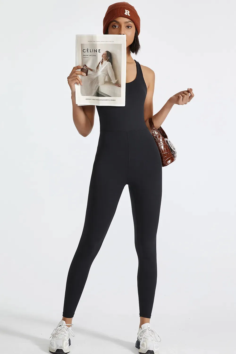Crisscross Back Wide Strap Active Jumpsuit sold by Gigi Laurent product image thumbnail 3