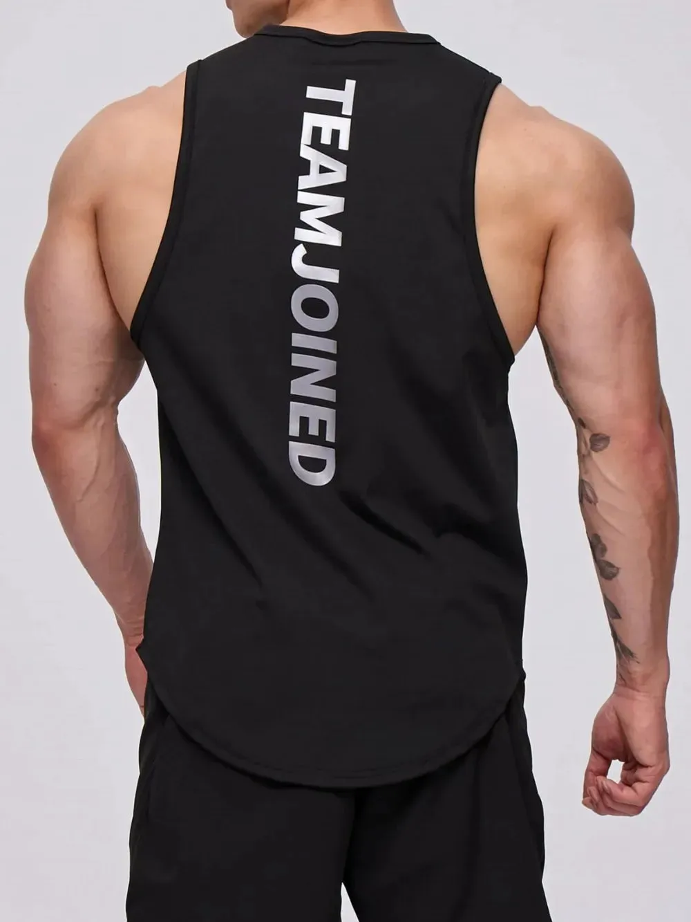 Men's Plus Size Letter Round Neck Active Tank sold by Gigi Laurent product image thumbnail 2