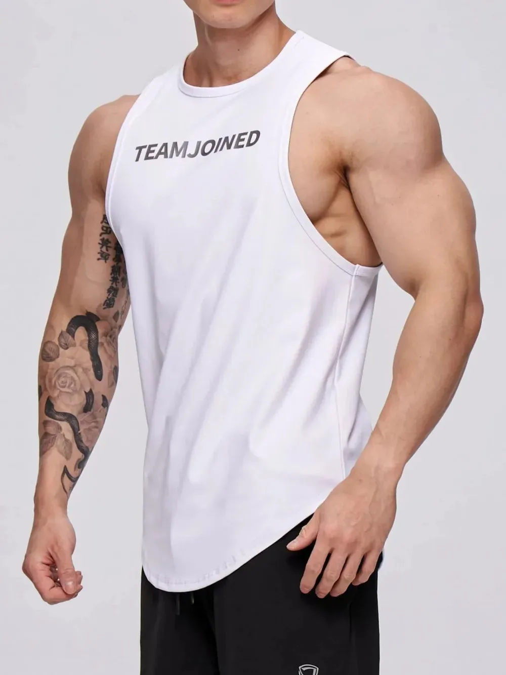 Men's Plus Size Letter Round Neck Active Tank sold by Gigi Laurent product image thumbnail 5