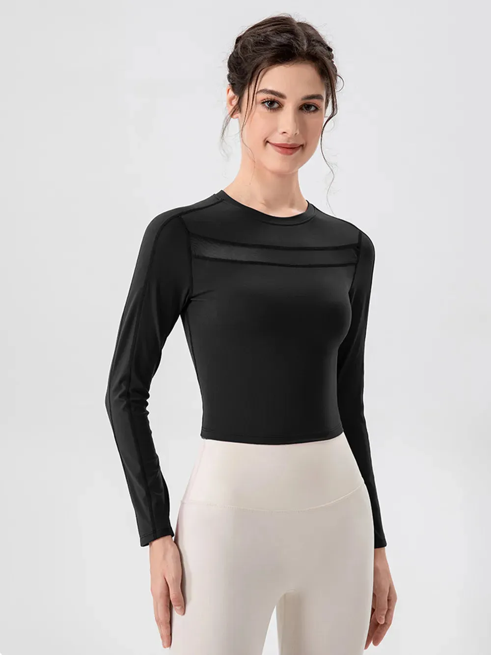 Round Neck Long Sleeve Active T-Shirt sold by Gigi Laurent product image thumbnail 5