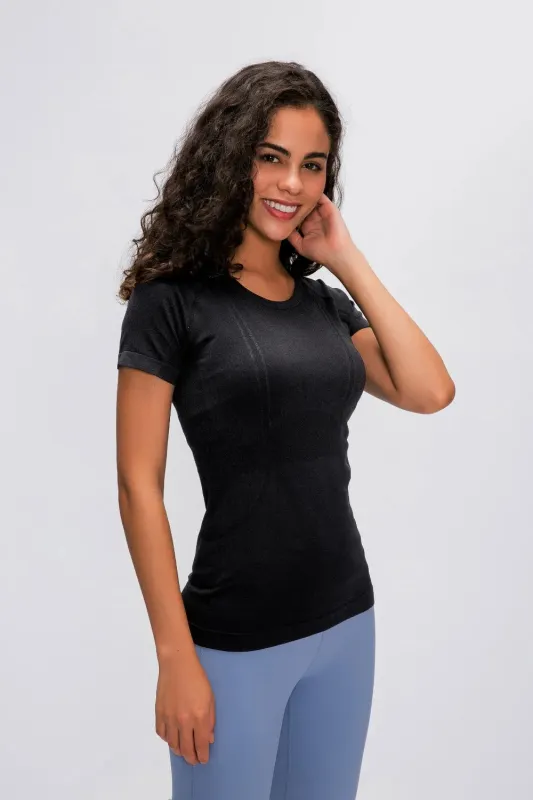 Millennia Round Neck Short Sleeve Active T-Shirt sold by Gigi Laurent