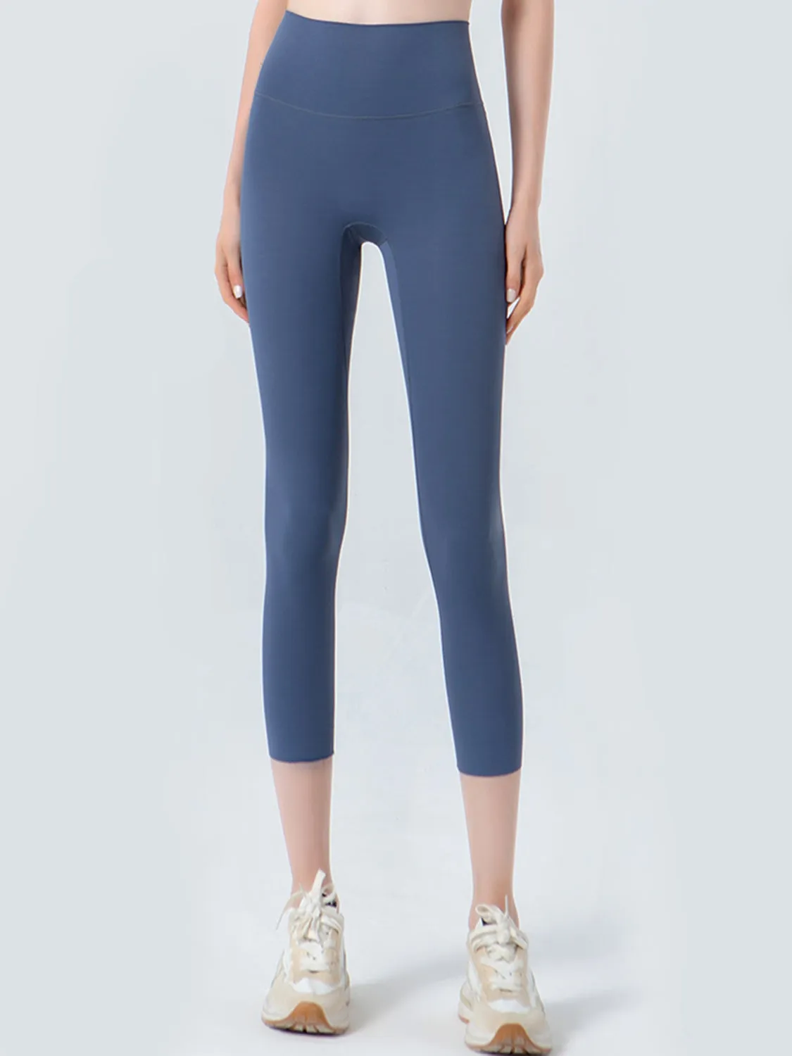 Wide Waistband Cropped Sports Leggings sold by Gigi Laurent product image thumbnail 4
