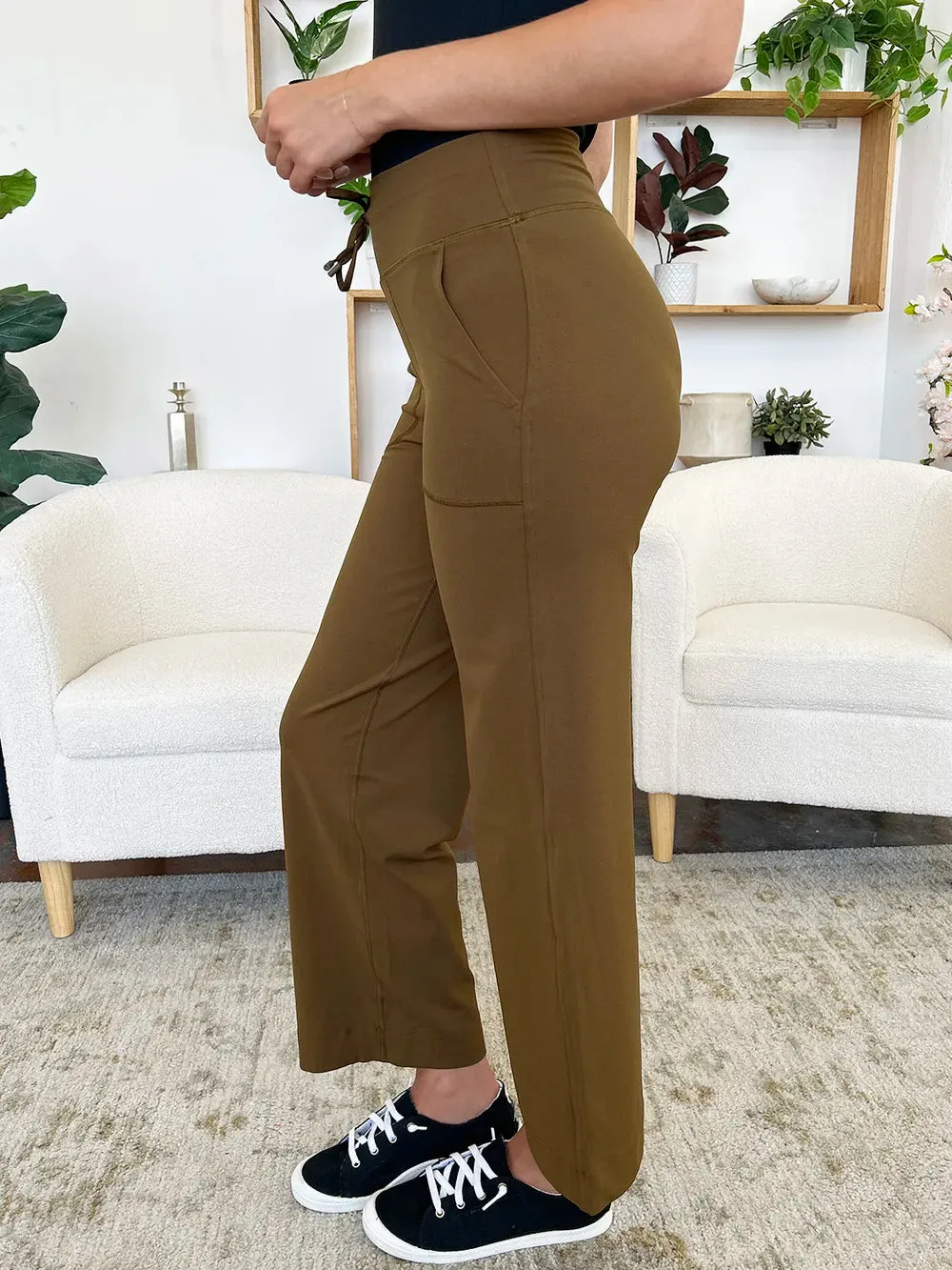 Millennia Drawstring Waist Wide Leg Sports Pants with Pockets sold by Gigi Laurent product image thumbnail 5