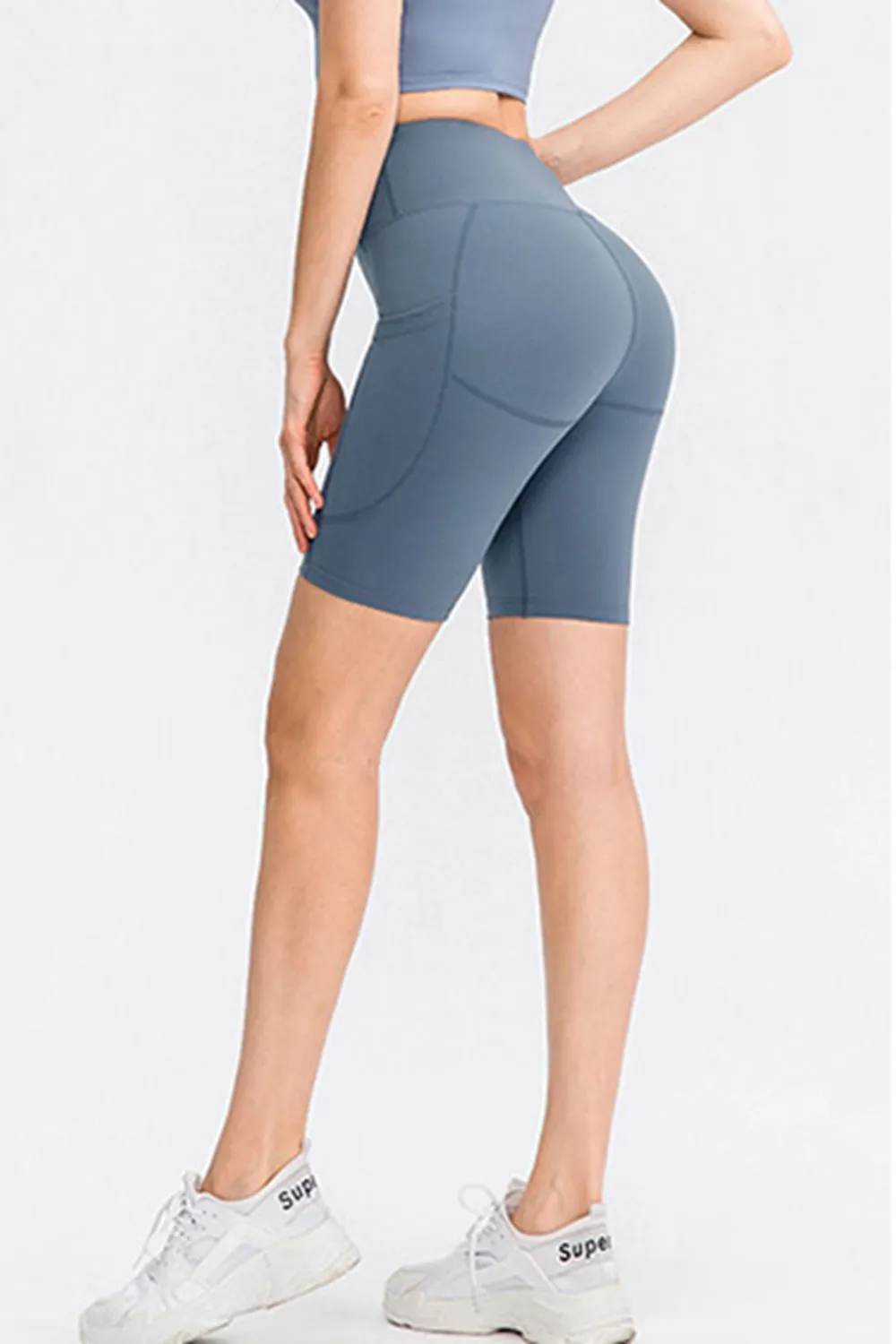Wide Waistband Sports Shorts with Pockets sold by Gigi Laurent product image thumbnail 3