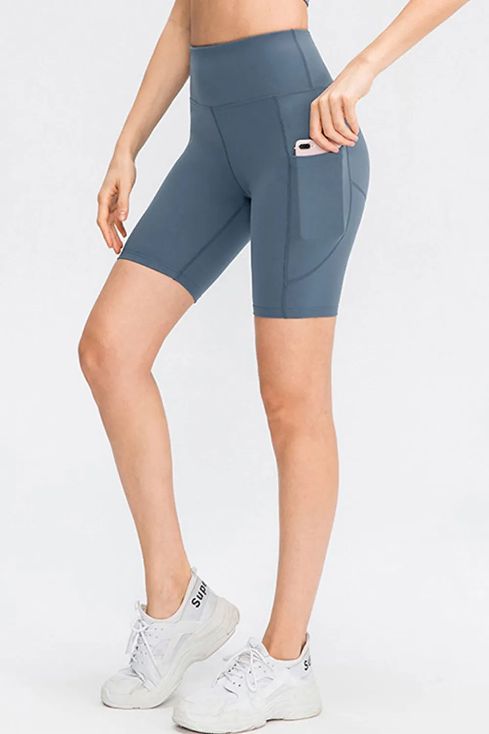 Wide Waistband Sports Shorts with Pockets sold by Gigi Laurent product image thumbnail 2