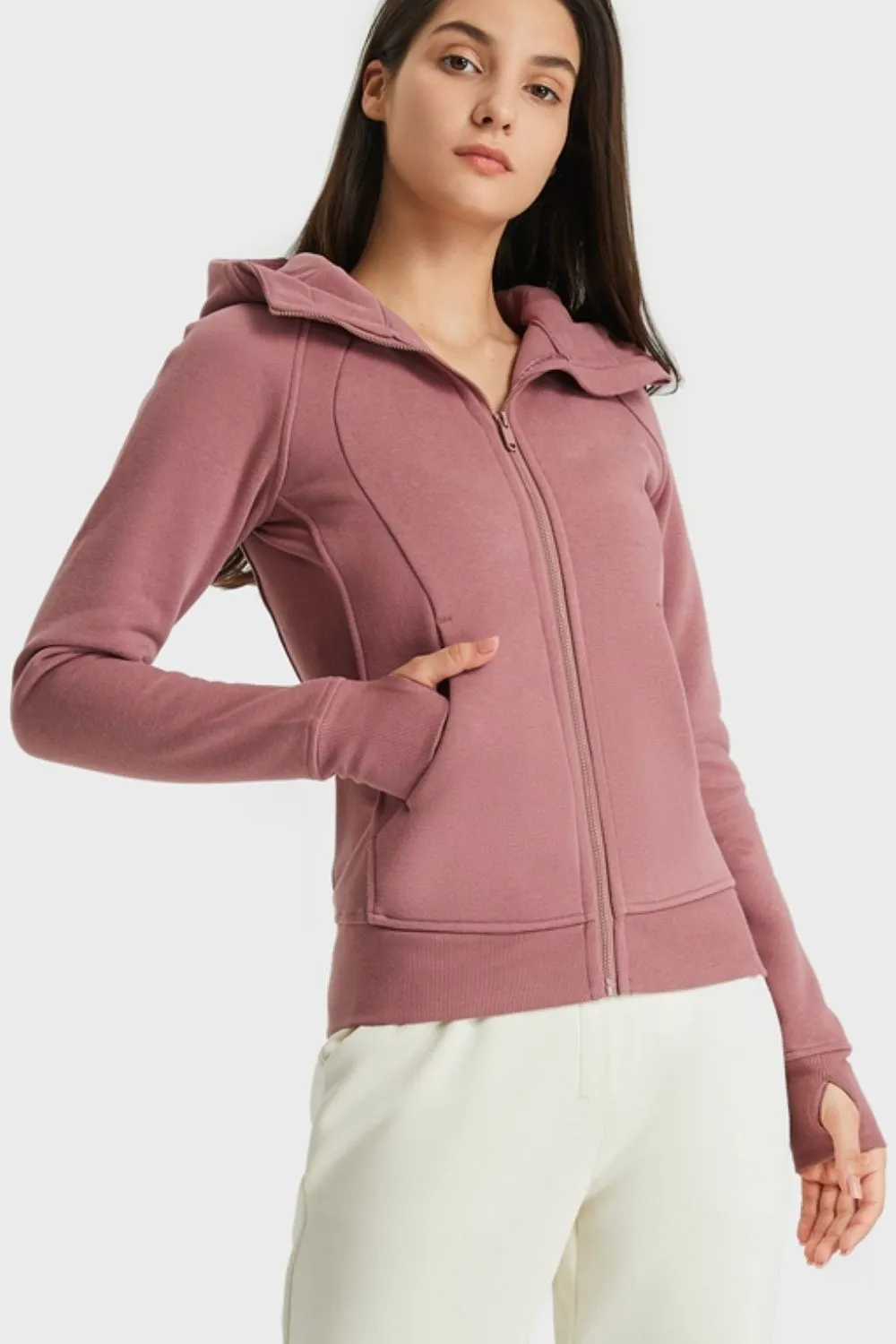 Millennia Zip Up Seam Detail Hooded Sports Jacket sold by Gigi Laurent product image thumbnail 3