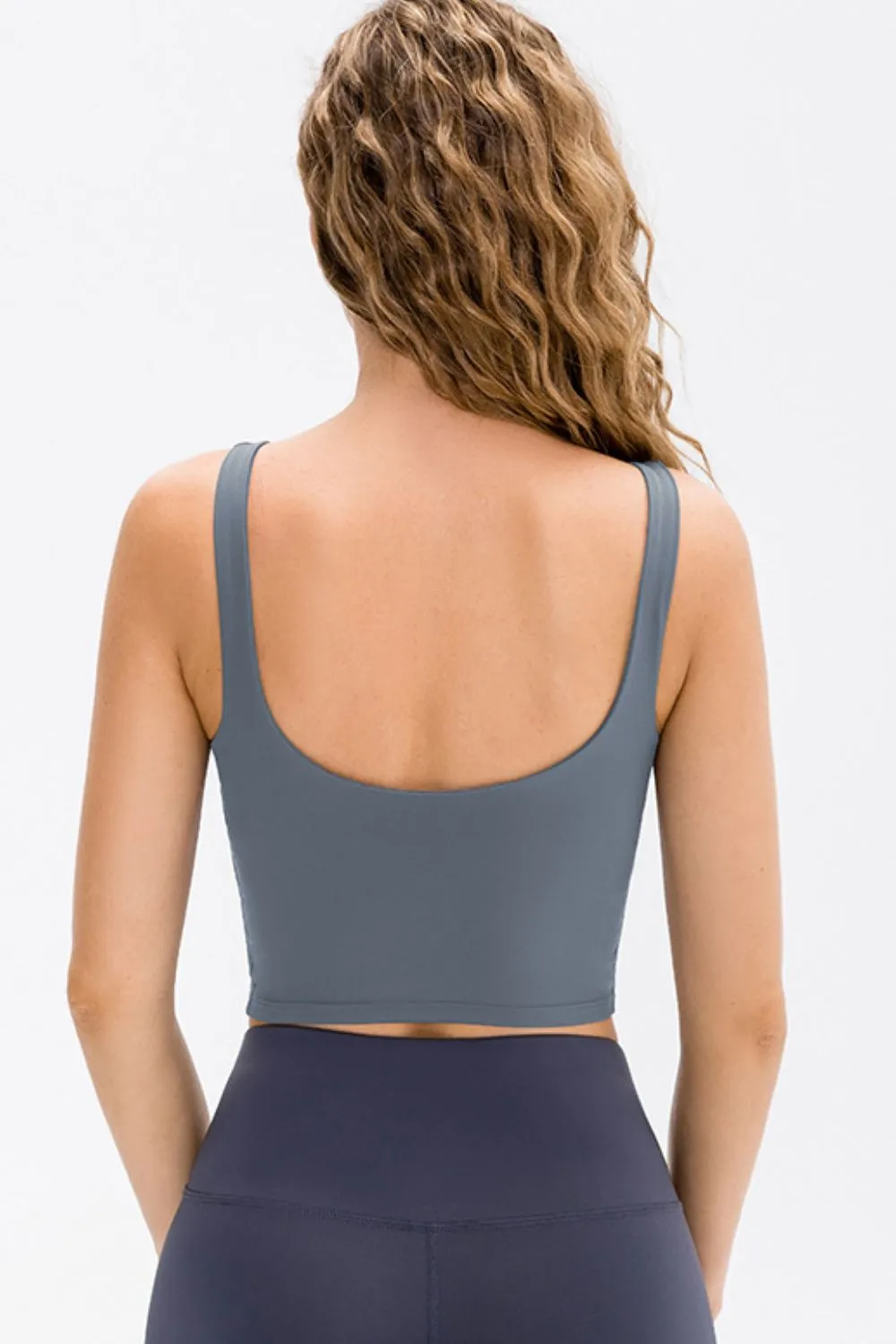 Cropped Scoop Neck Active Tank Top sold by Gigi Laurent product image thumbnail 5