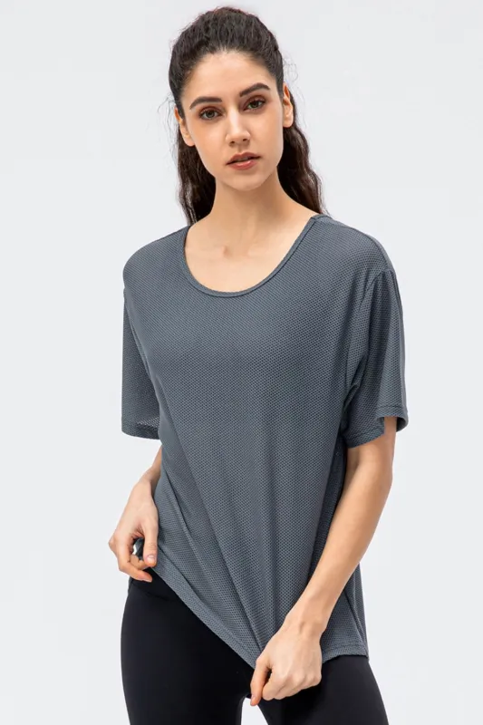 Round Neck Short Sleeve Active Tee sold by Gigi Laurent