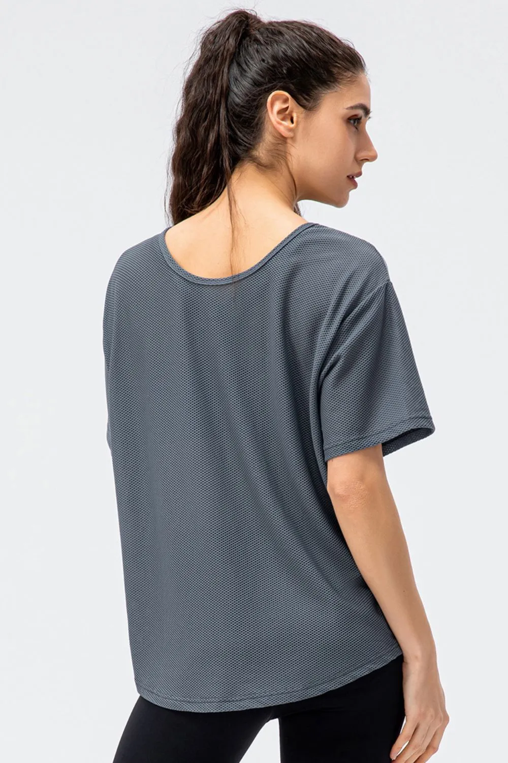 Round Neck Short Sleeve Active Tee sold by Gigi Laurent product image thumbnail 2
