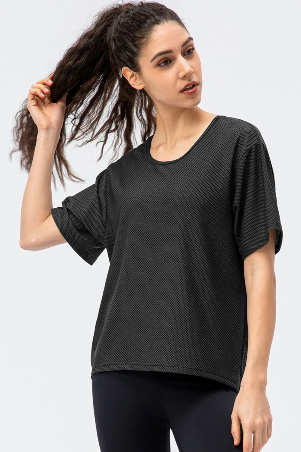 Round Neck Short Sleeve Active Tee sold by Gigi Laurent product image thumbnail 4