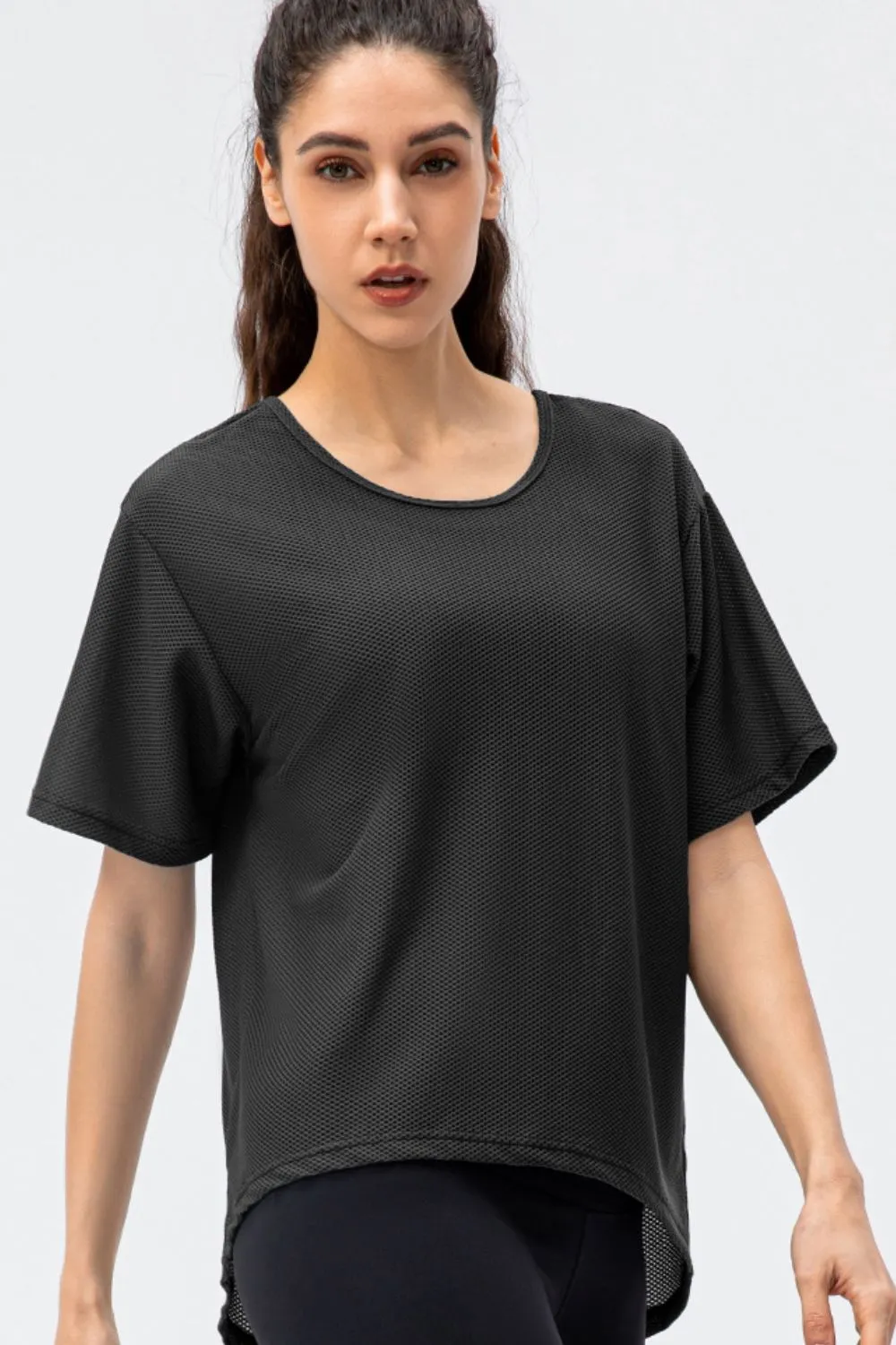 Round Neck Short Sleeve Active Tee sold by Gigi Laurent product image thumbnail 5