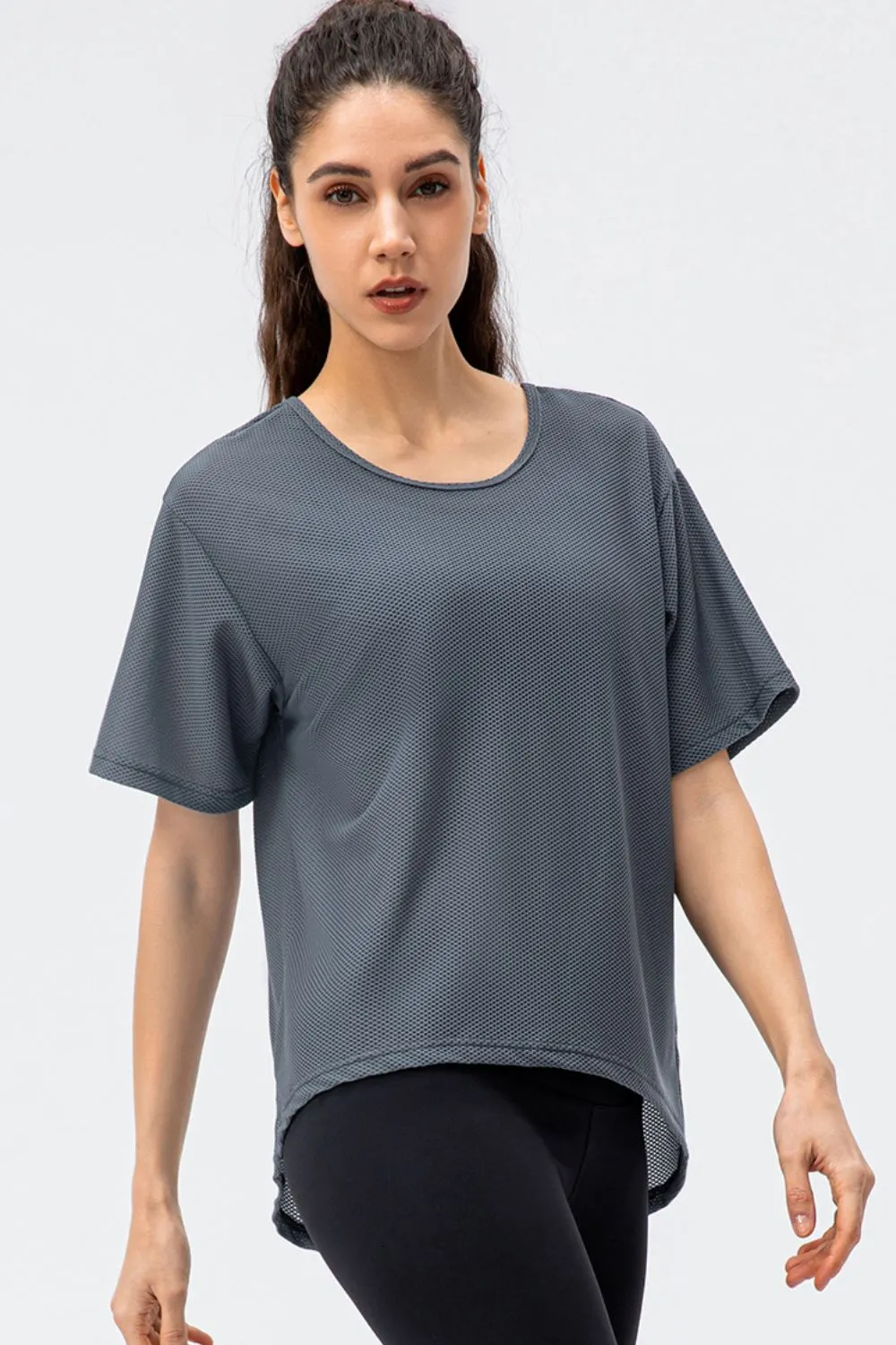 Round Neck Short Sleeve Active Tee sold by Gigi Laurent product image thumbnail 3