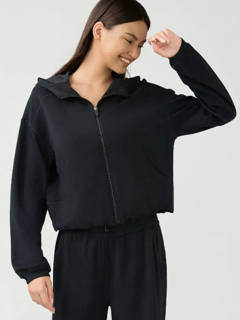 Millennia Zip Up Dropped Shouder Active Hooded sold by Gigi Laurent product image thumbnail 4