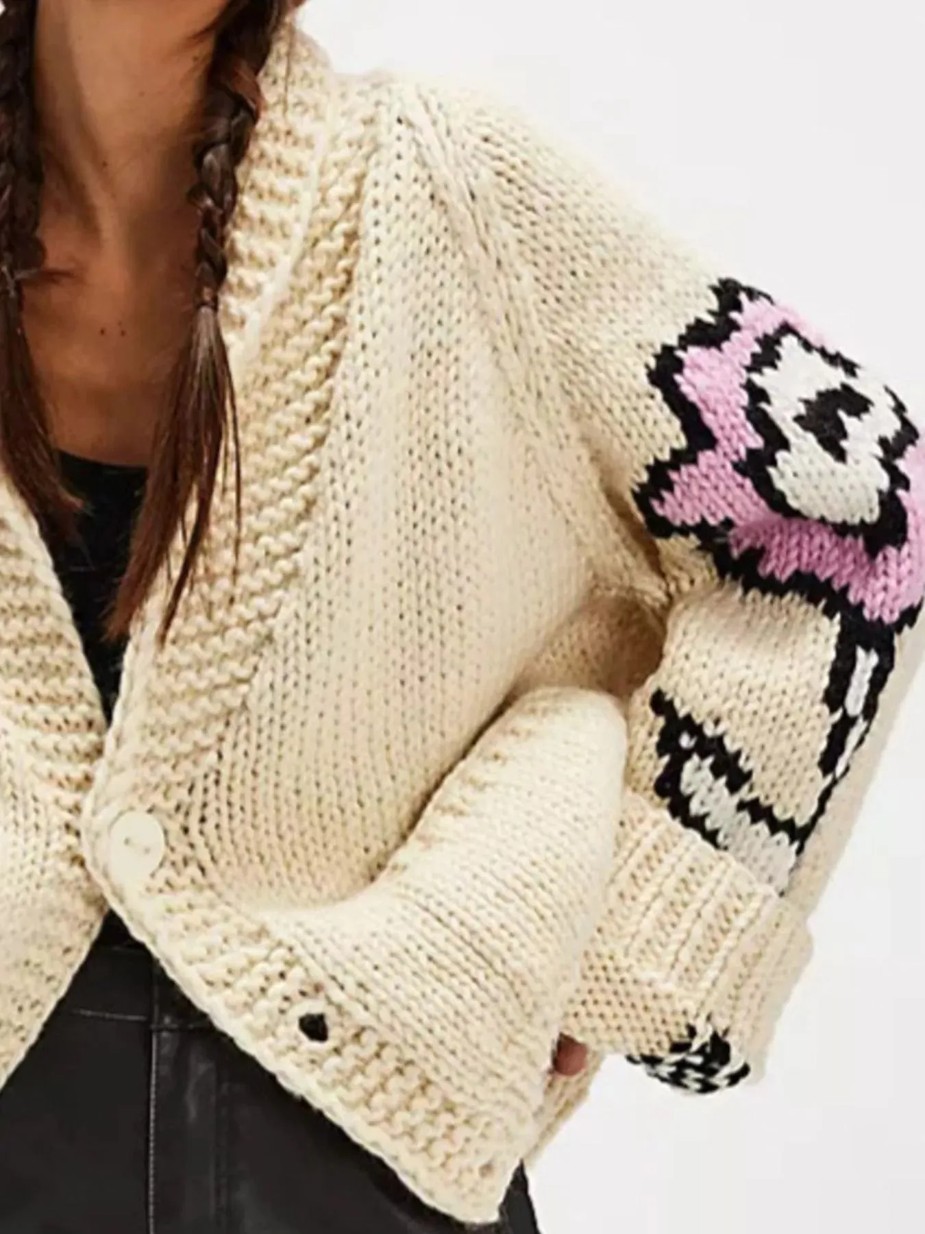 Button Up Long Sleeve Cardigan sold by Gigi Laurent product image thumbnail 2