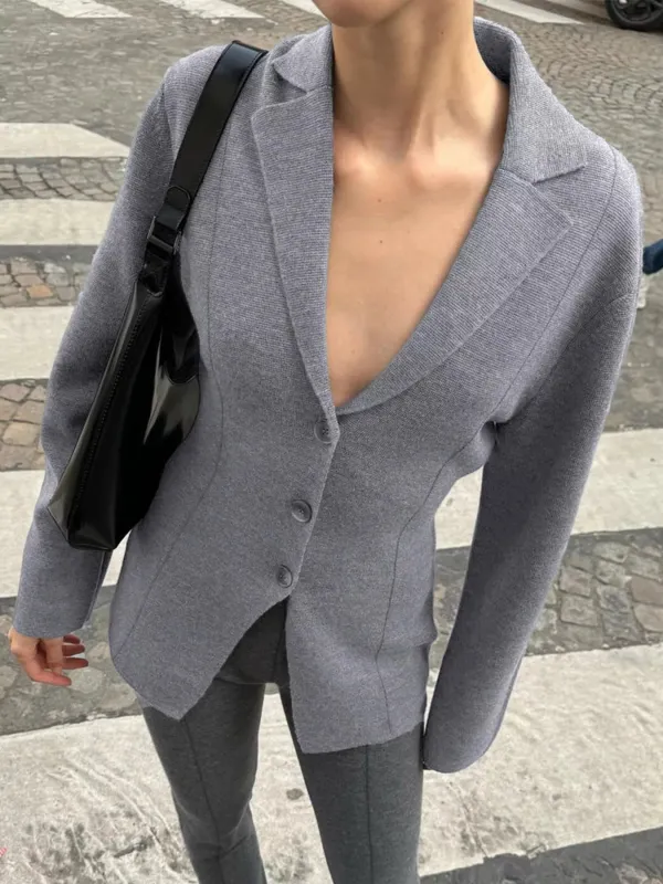 Button Up Long Sleeve Cardigan sold by Gigi Laurent