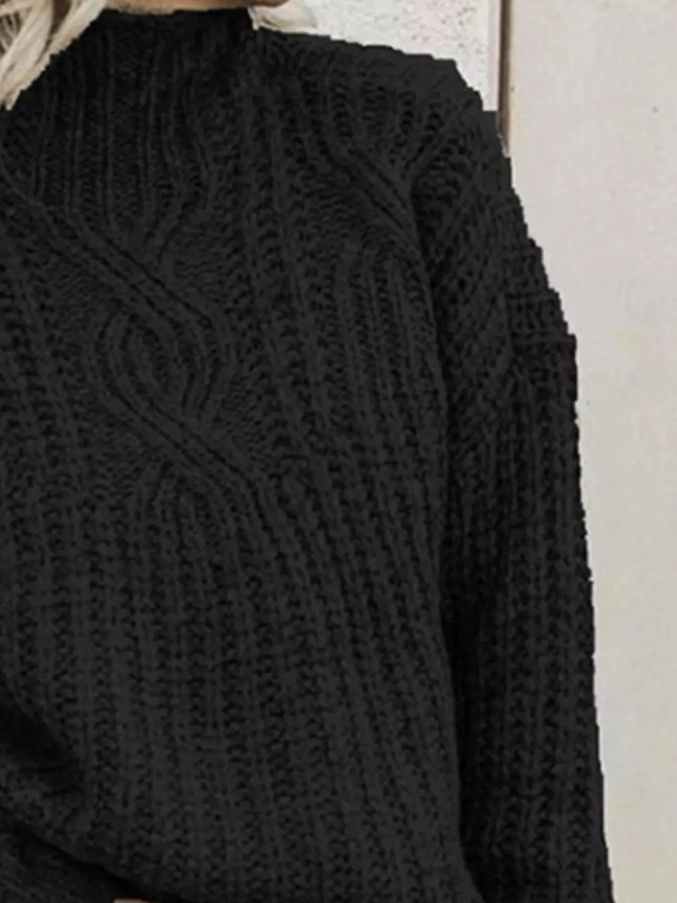 Full Size Turtleneck Long Sleeve Sweater Plus Size sold by Gigi Laurent product image thumbnail 2