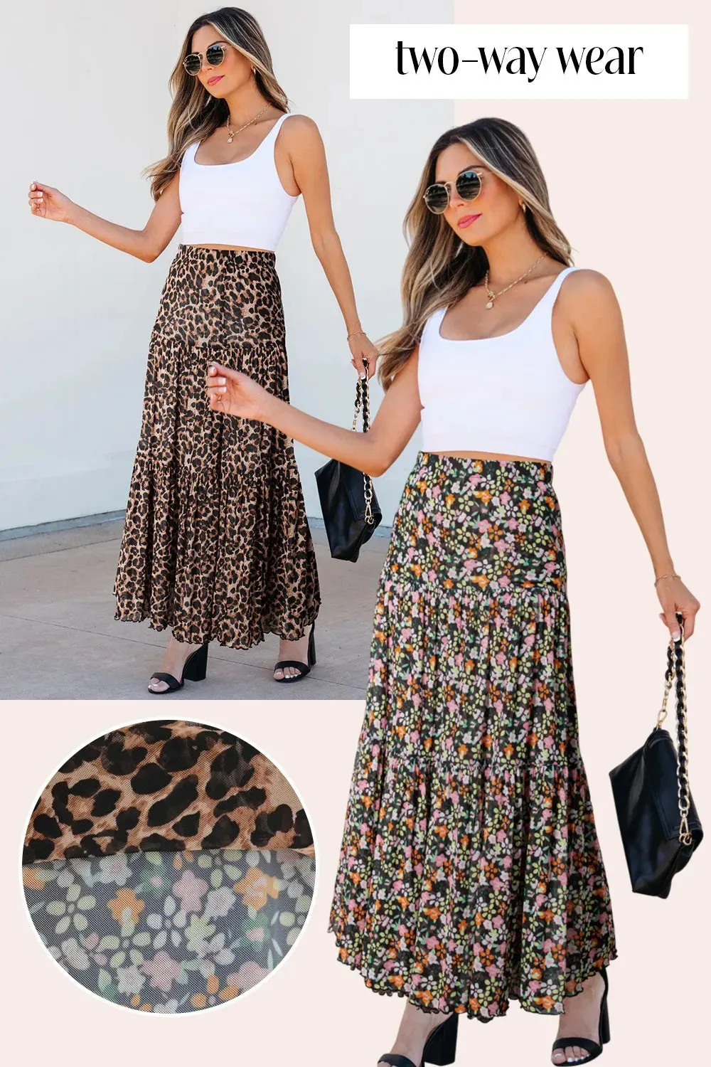 Two Way Wear Printed Skirt sold by Gigi Laurent product image thumbnail 3
