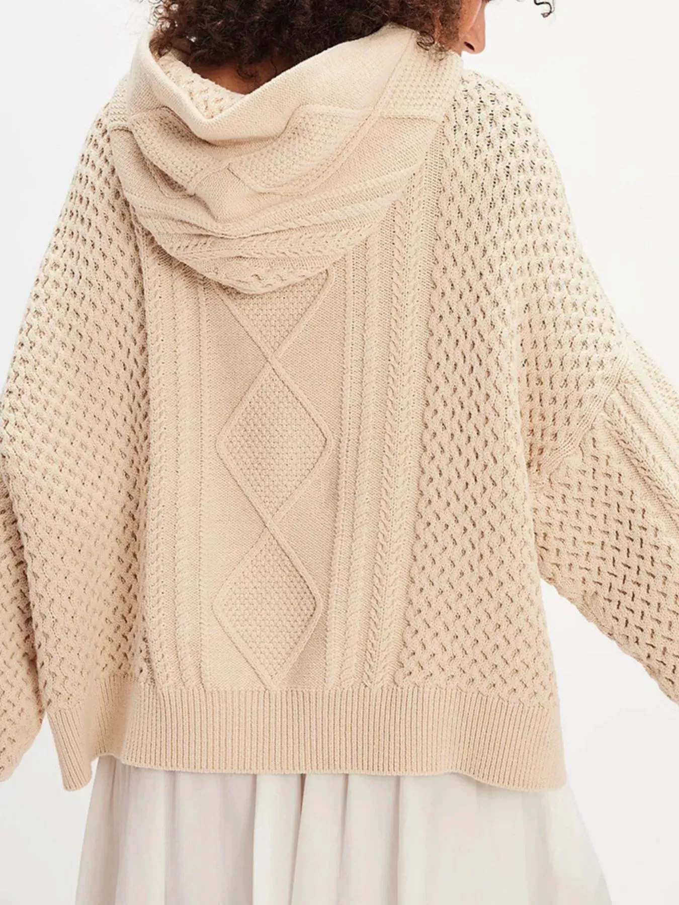 Texture Knit Long Sleeve Hooded Sweater sold by Gigi Laurent product image thumbnail 4