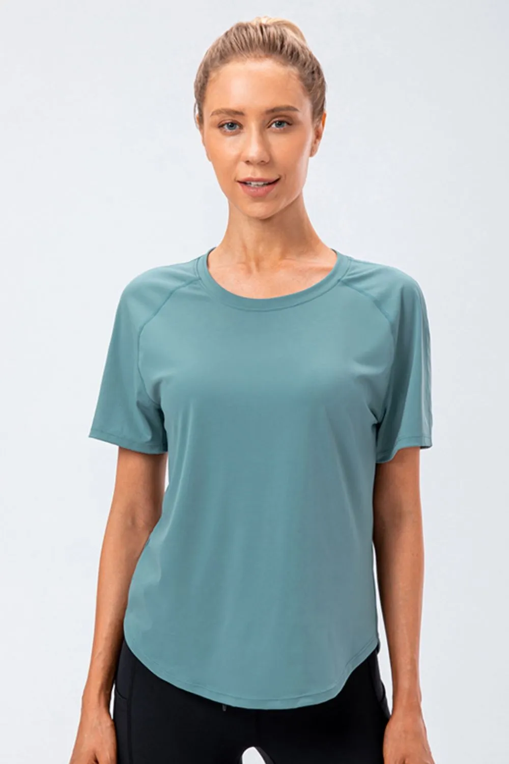 Round Neck Raglan Sleeve Active Tee sold by Gigi Laurent product image thumbnail 3