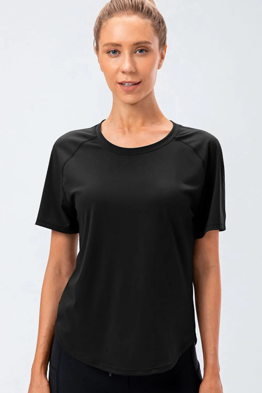 Round Neck Raglan Sleeve Active Tee sold by Gigi Laurent product image thumbnail 5