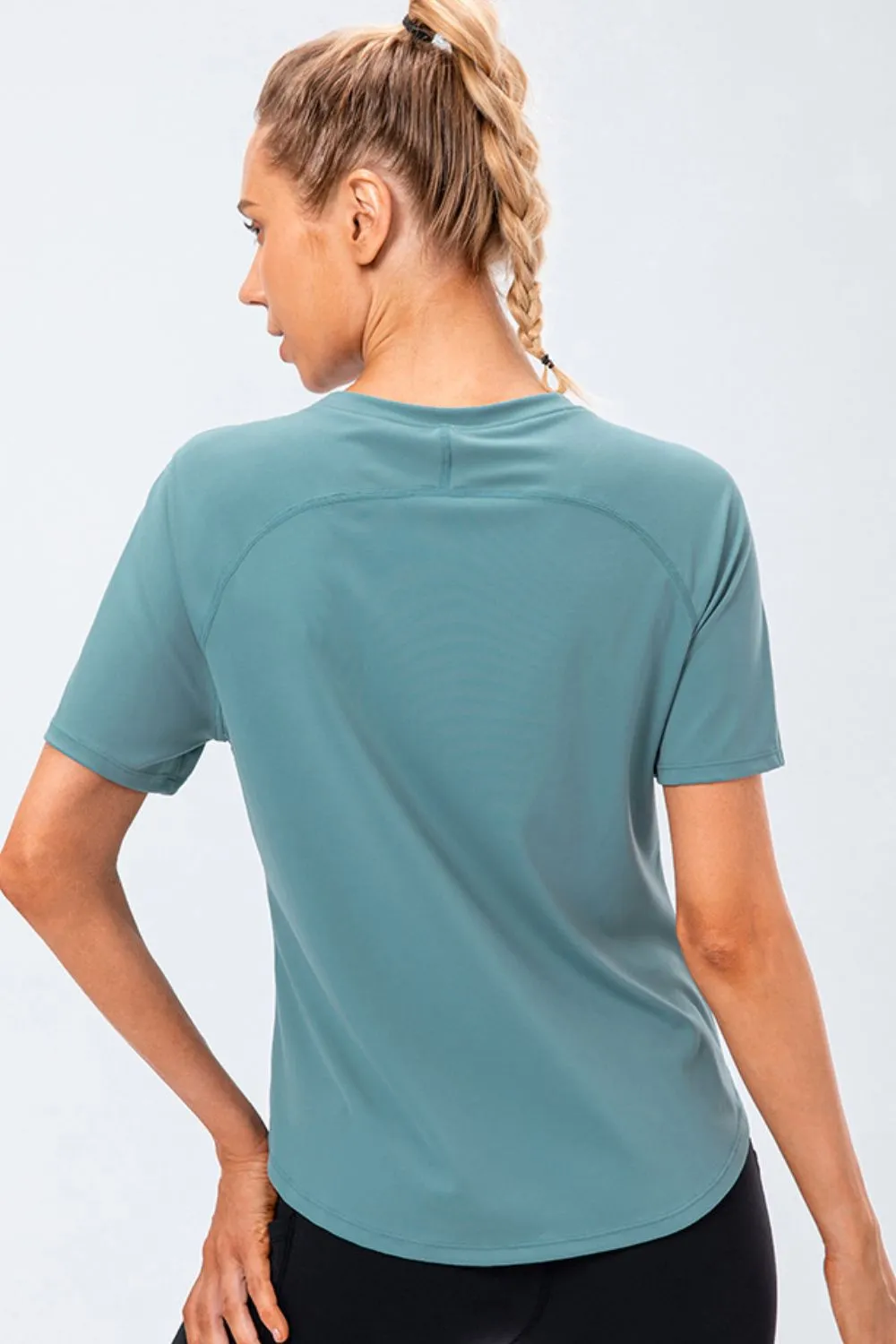 Round Neck Raglan Sleeve Active Tee sold by Gigi Laurent product image thumbnail 2