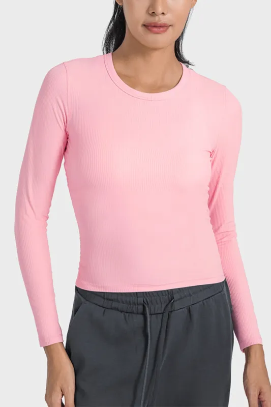 Millennia Round Neck Long Sleeve Sports Top sold by Gigi Laurent