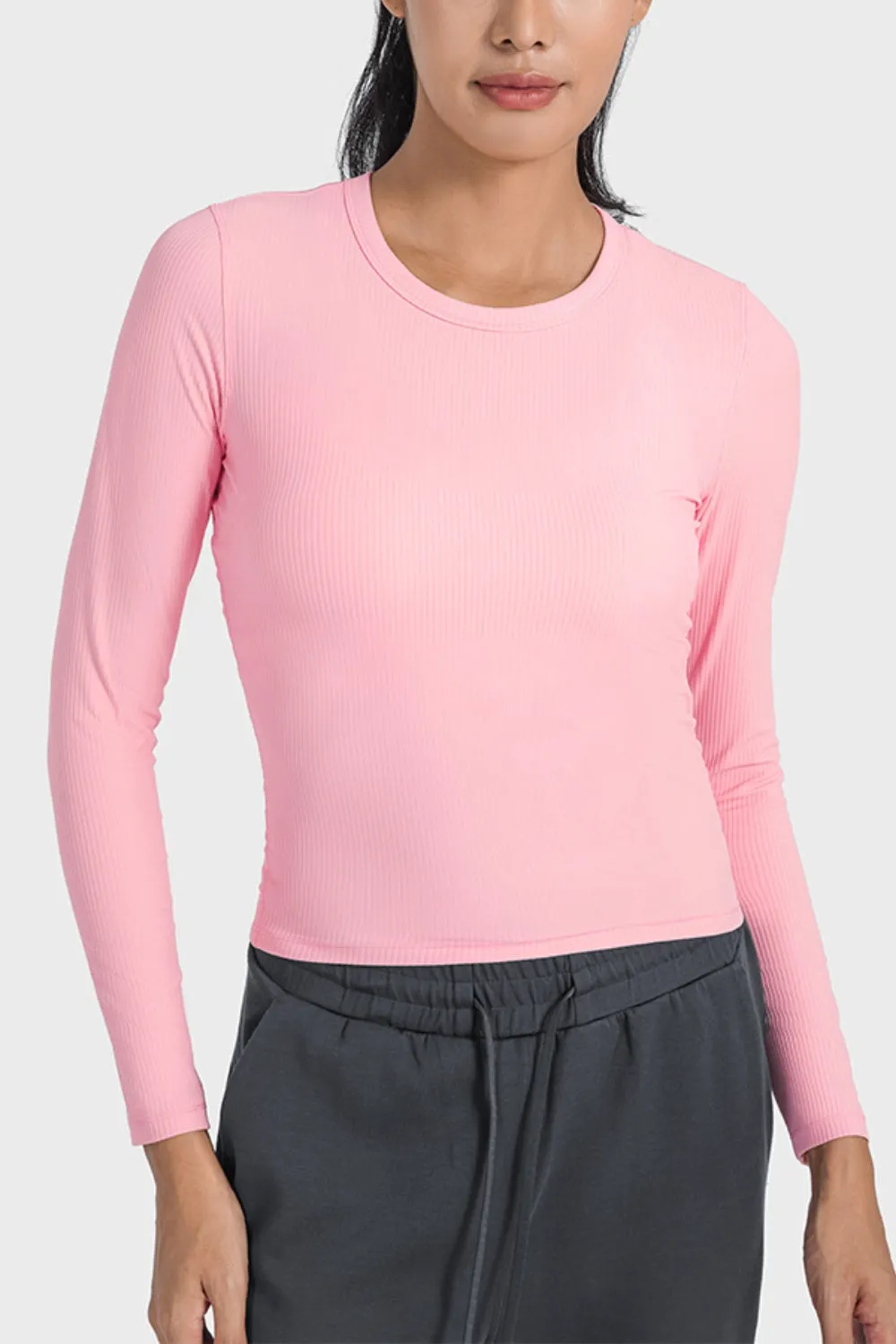 Millennia Round Neck Long Sleeve Sports Top sold by Gigi Laurent