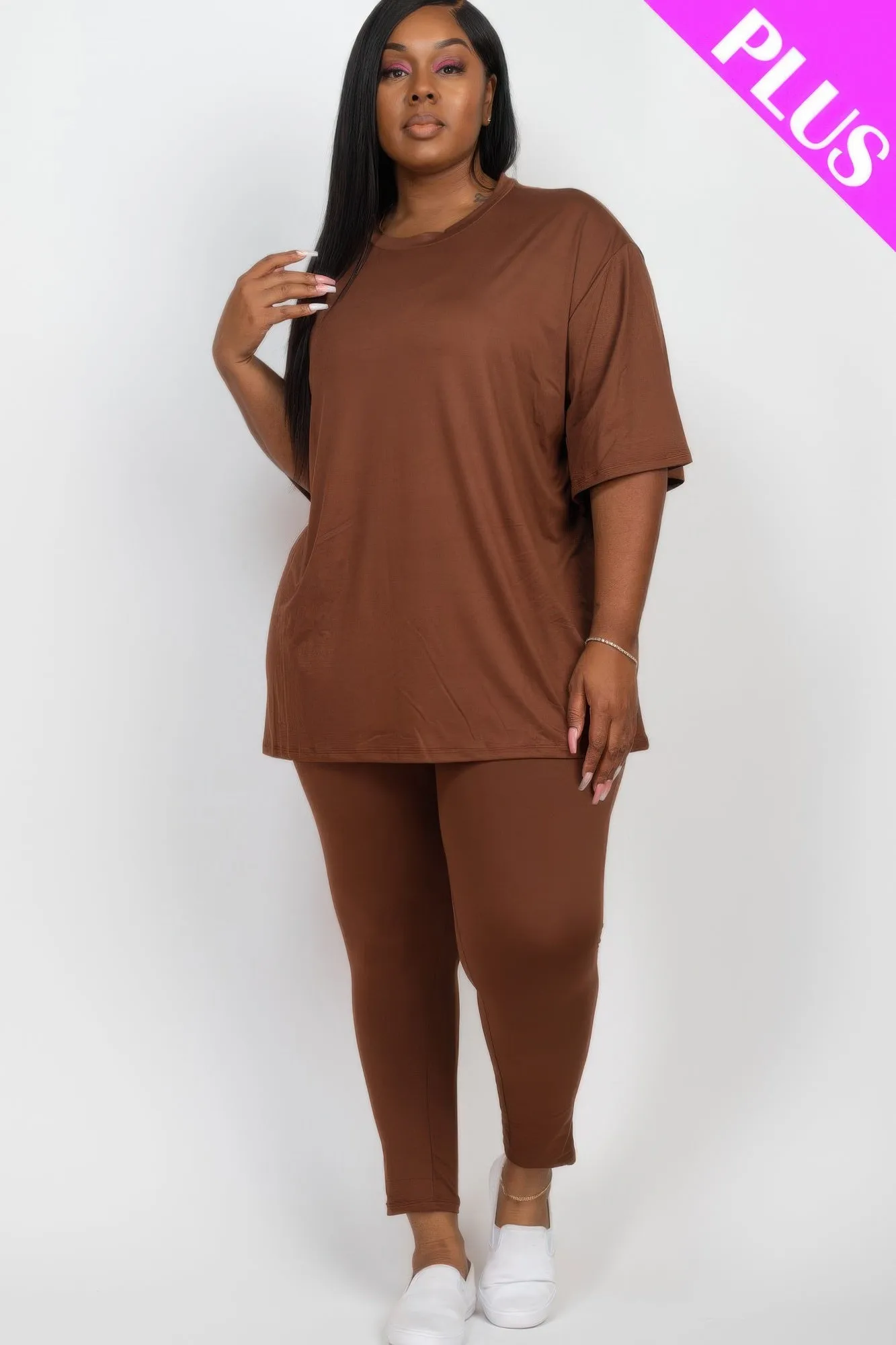 Plus Size Oversized T-shirt & Leggings Set sold by Gigi Laurent product image thumbnail 5