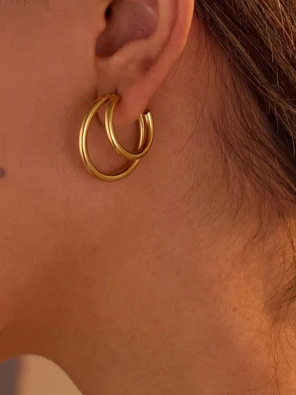 Stainless Steel Hoop Earrings sold by Gigi Laurent