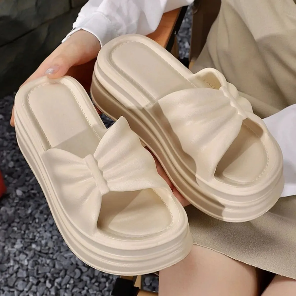Open Toe Platform Slippers sold by Gigi Laurent product image thumbnail 5
