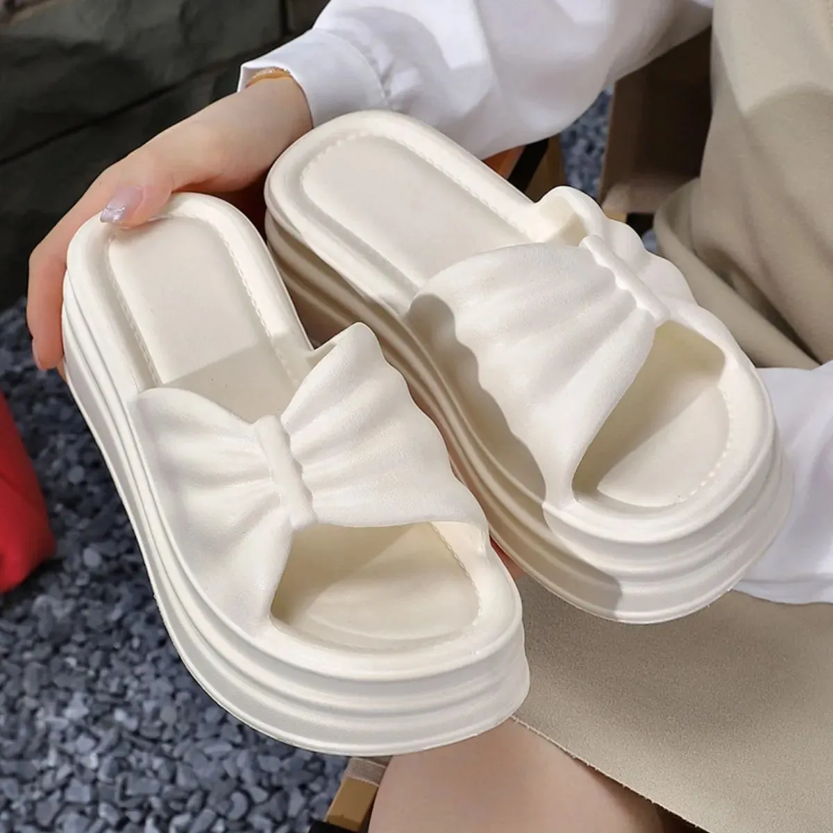 Open Toe Platform Slippers sold by Gigi Laurent product image thumbnail 4