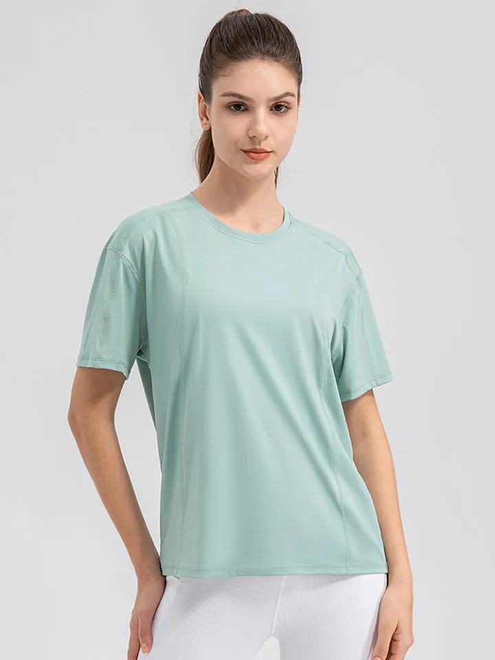 Round Neck Short Sleeve Active Top sold by Gigi Laurent product image thumbnail 4