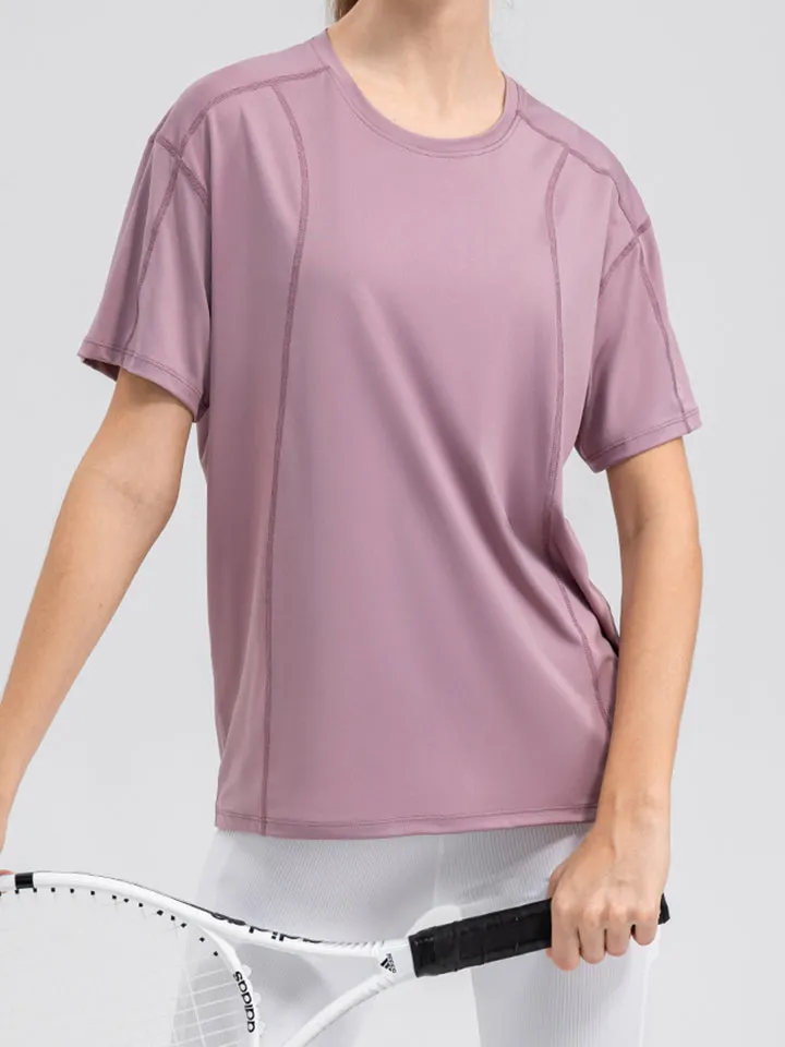 Round Neck Short Sleeve Active Top sold by Gigi Laurent product image thumbnail 2