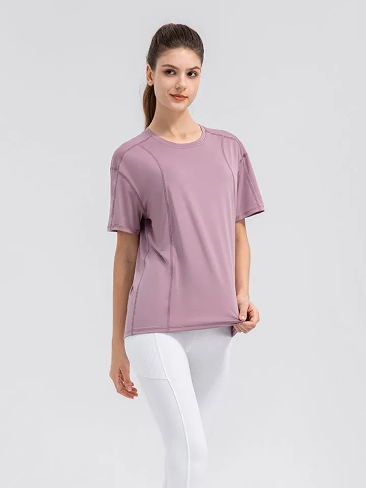 Round Neck Short Sleeve Active Top sold by Gigi Laurent product image thumbnail 3