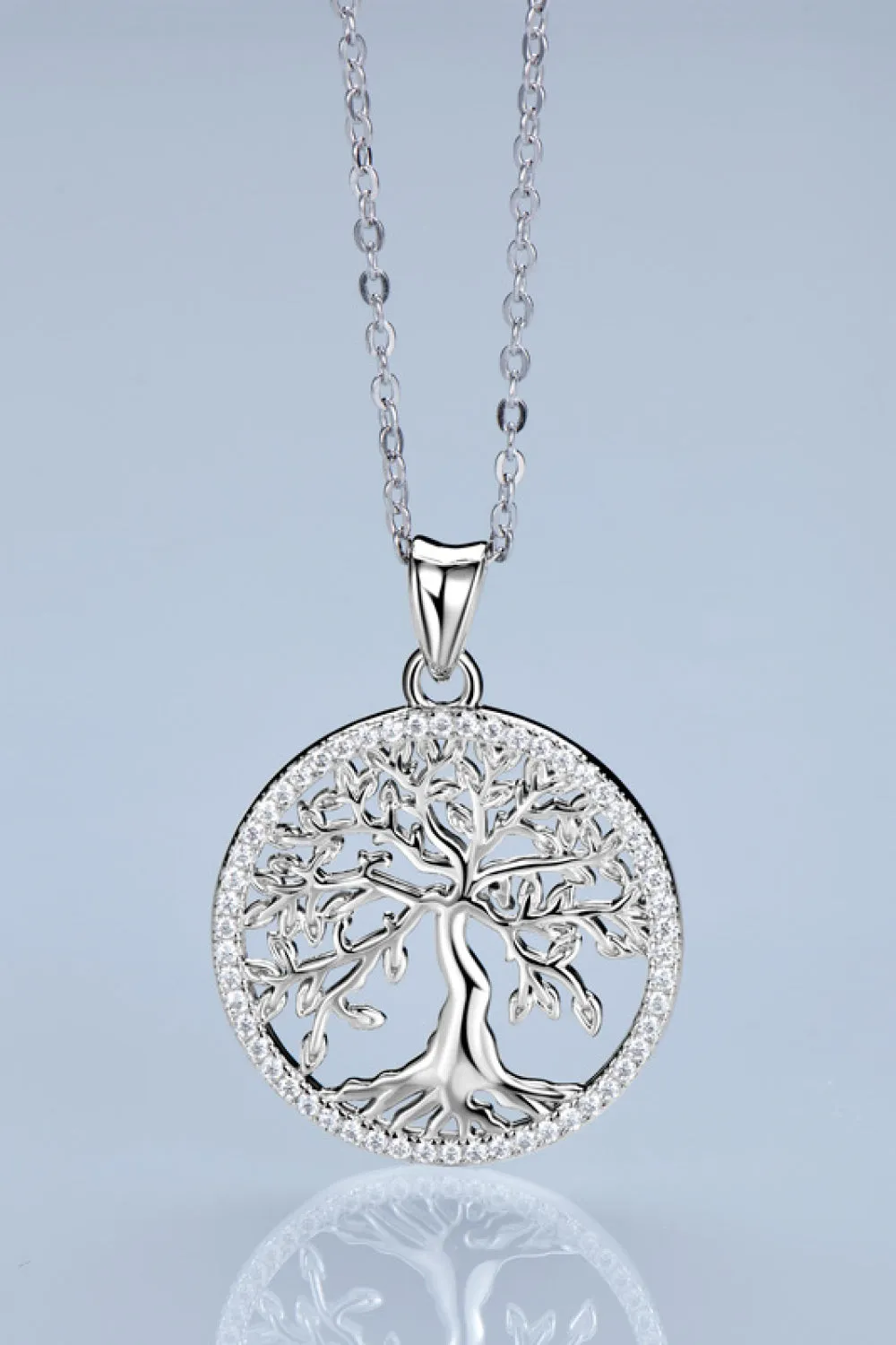 Adored 925 Sterling Silver Moissanite Tree Pendant Necklace sold by Gigi Laurent product image thumbnail 5
