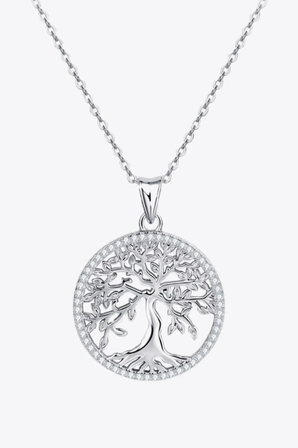 Adored 925 Sterling Silver Moissanite Tree Pendant Necklace sold by Gigi Laurent product image thumbnail 2
