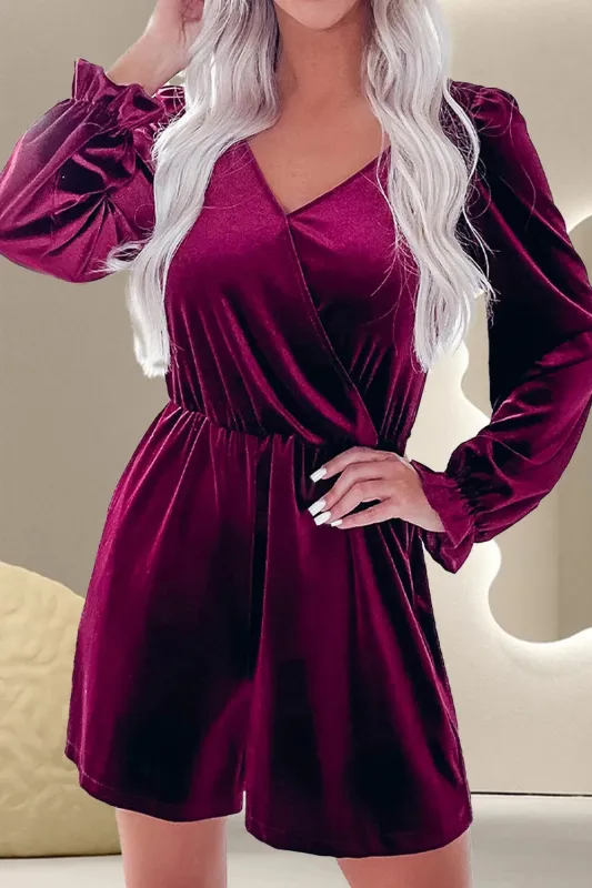 Surplice Flounce Sleeve Romper sold by Gigi Laurent