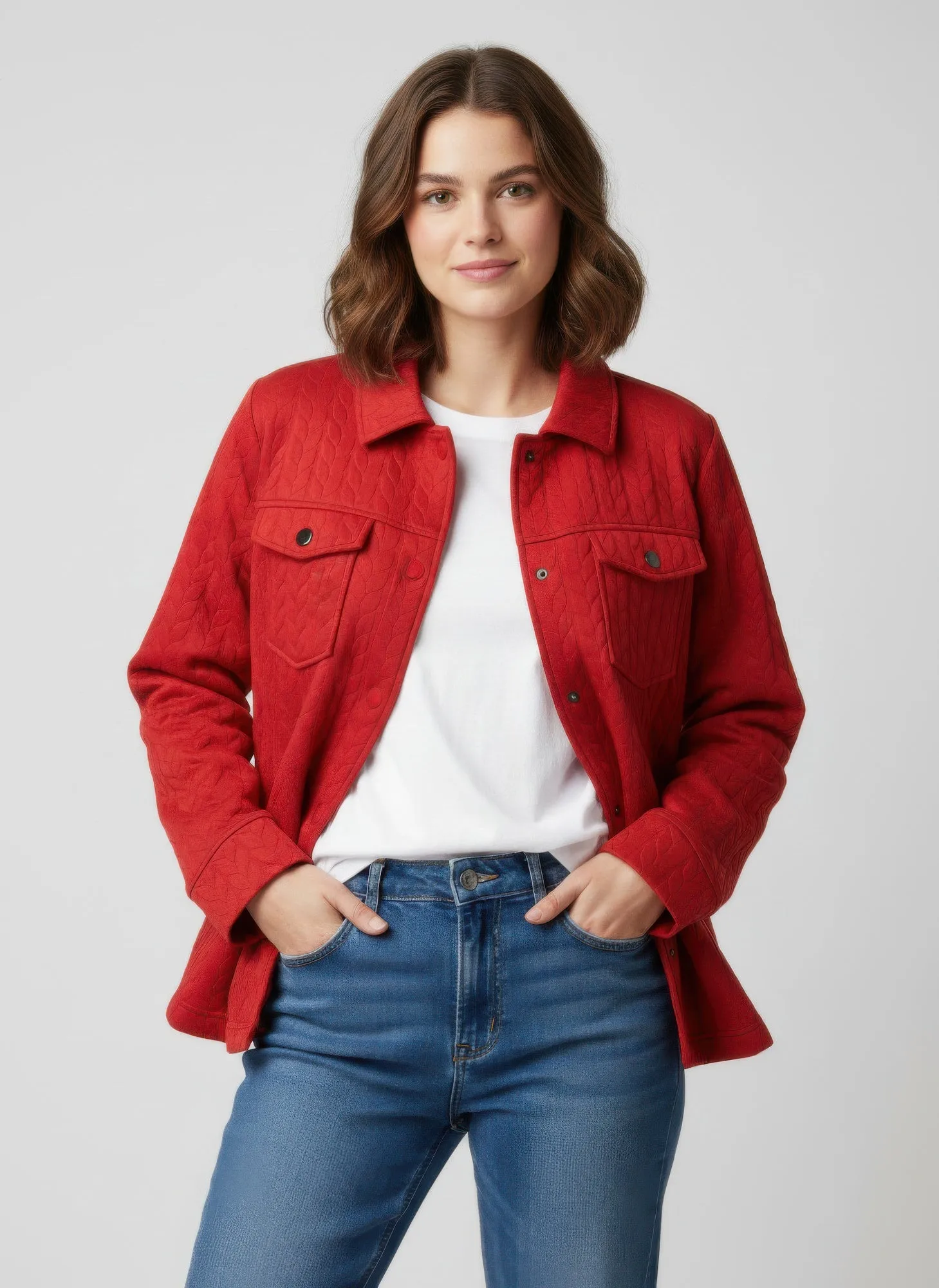 Onque Casual Textured Jacket sold by Gigi Laurent product image thumbnail 4