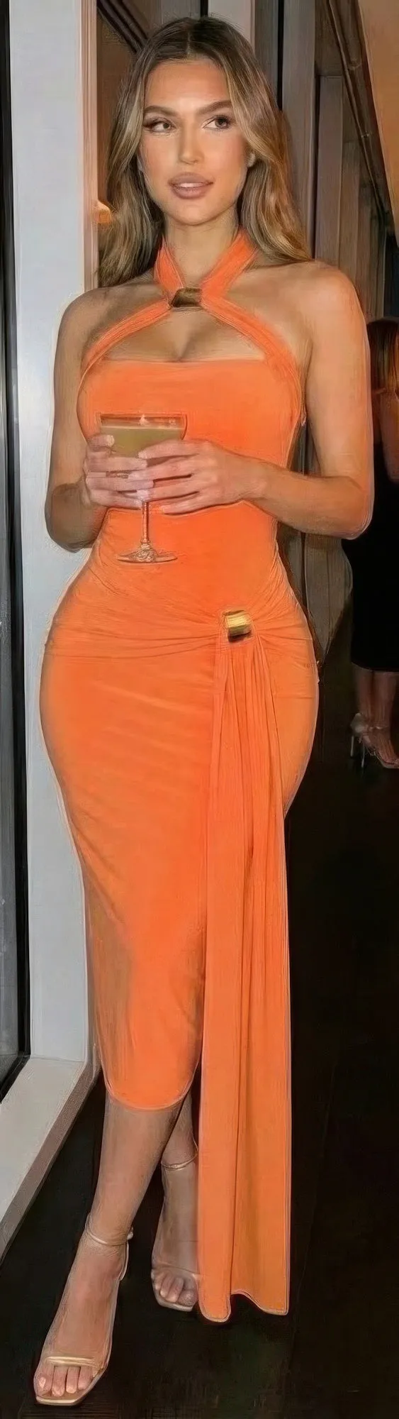 Halter-style Bodycon Midi Dress sold by Gigi Laurent product image thumbnail 2