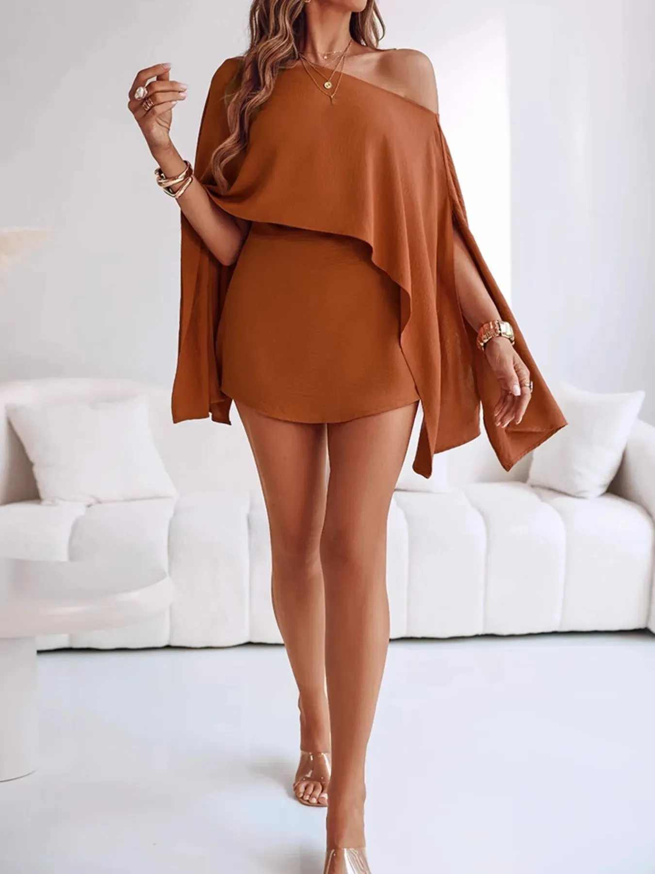 Side Slit Top and Mini Skirt Set sold by Gigi Laurent product image thumbnail 2