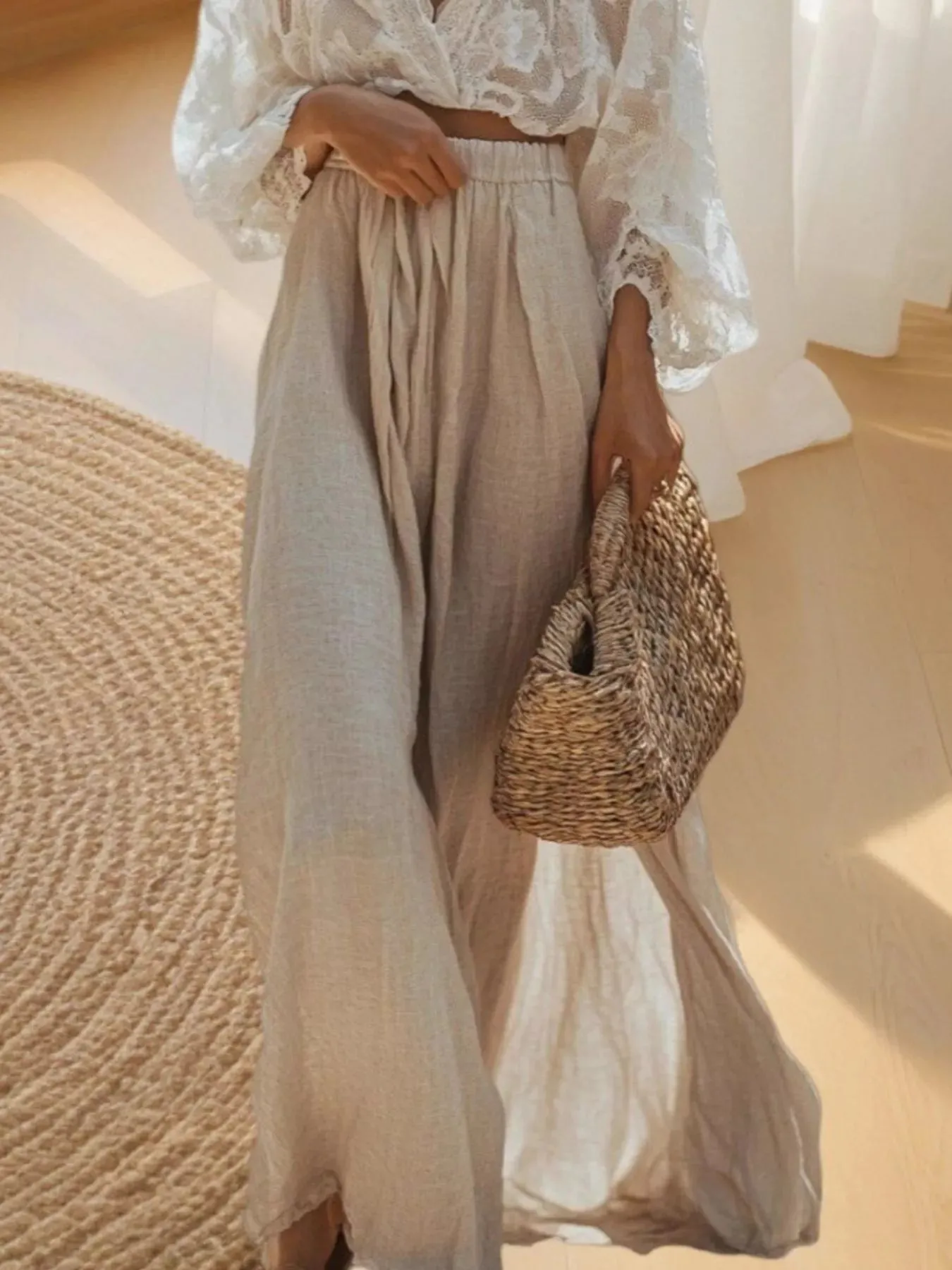 Lace Long Sleeve Top and Skirt Set sold by Gigi Laurent product image thumbnail 3