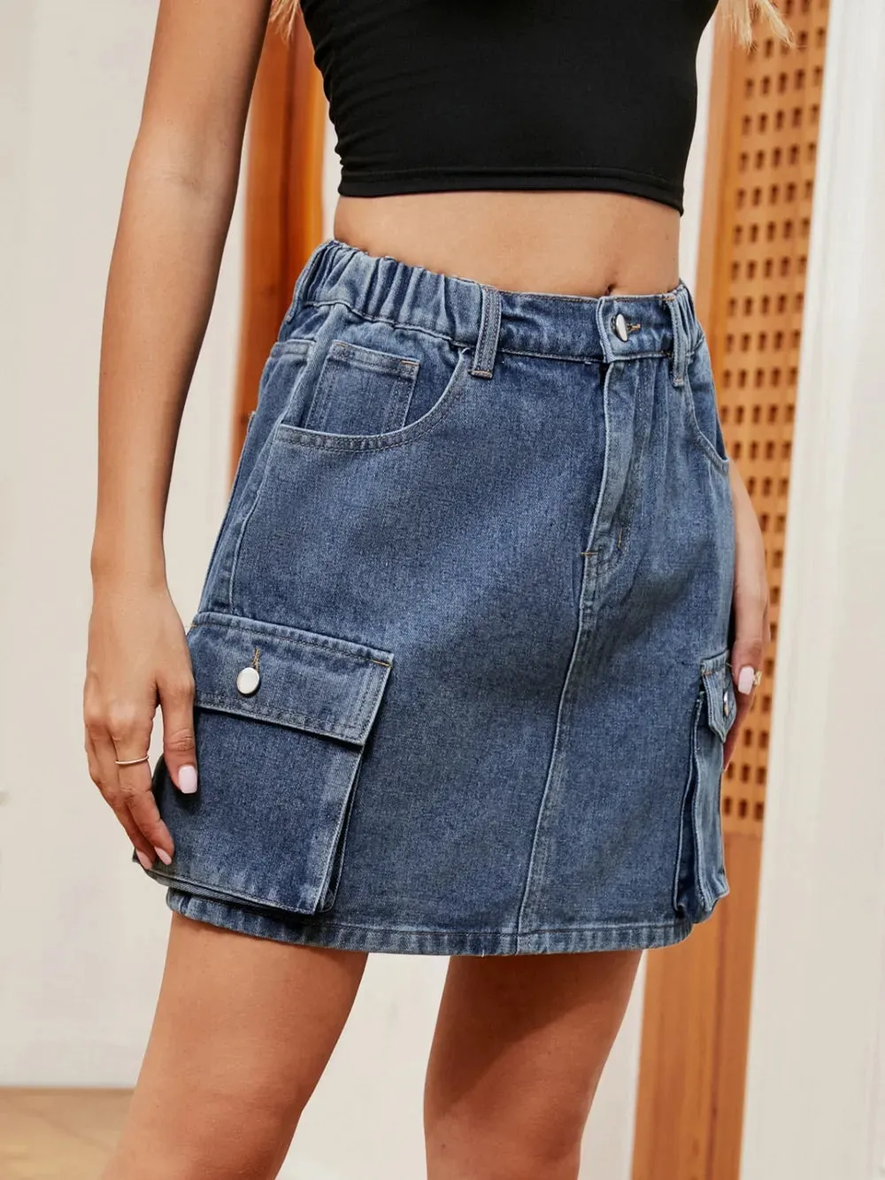 High Waist Denim Skirt sold by Gigi Laurent product image thumbnail 3