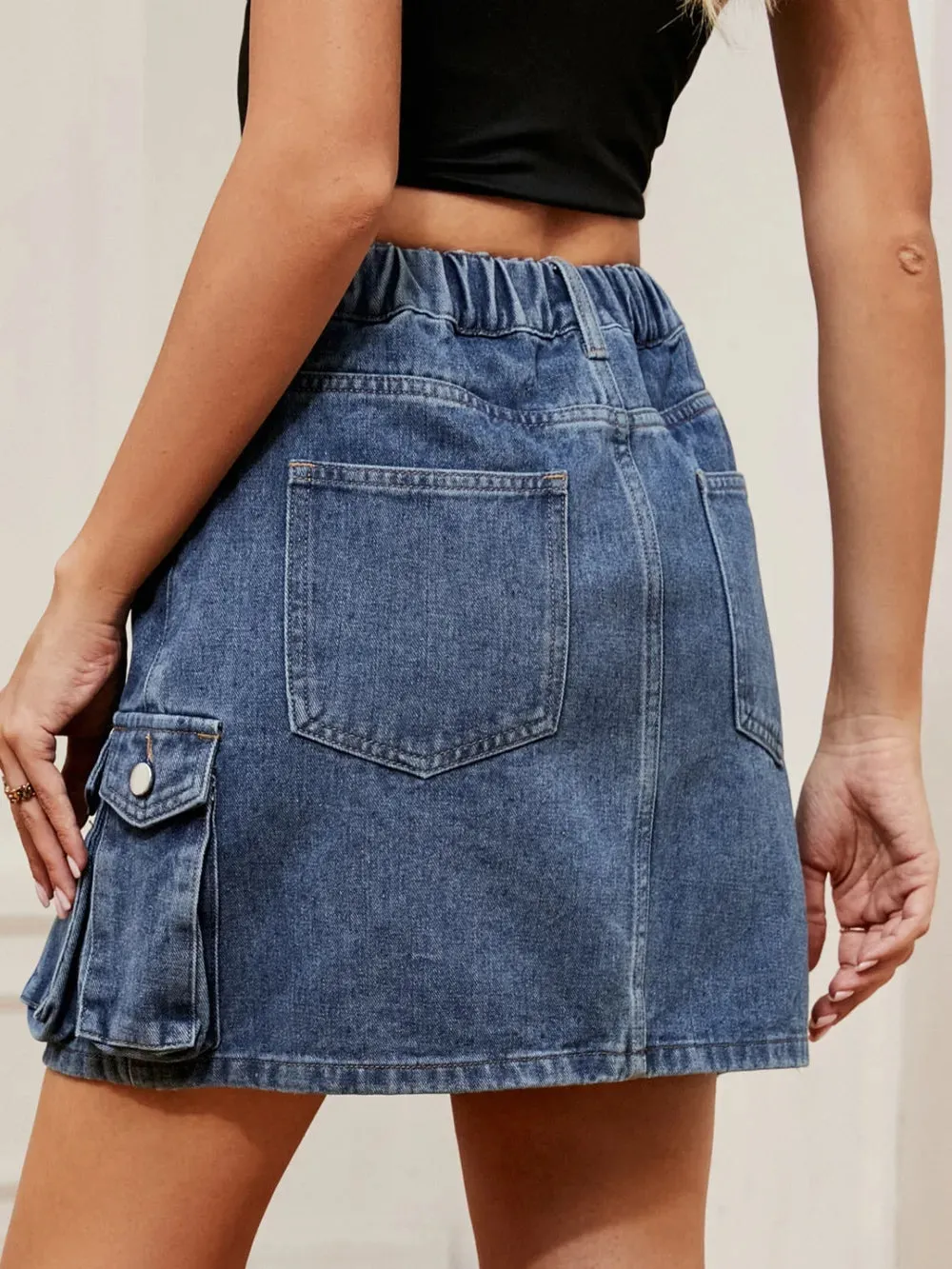 High Waist Denim Skirt sold by Gigi Laurent product image thumbnail 2