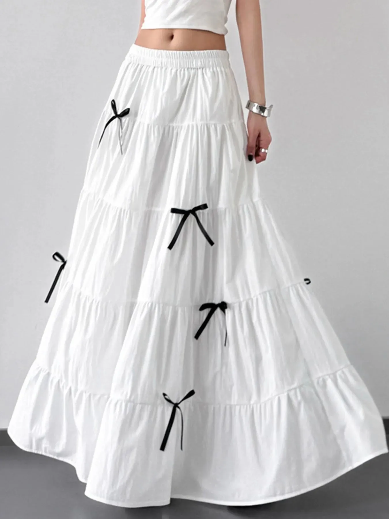 Tiered Bow Maxi Skirt sold by Gigi Laurent product image thumbnail 2