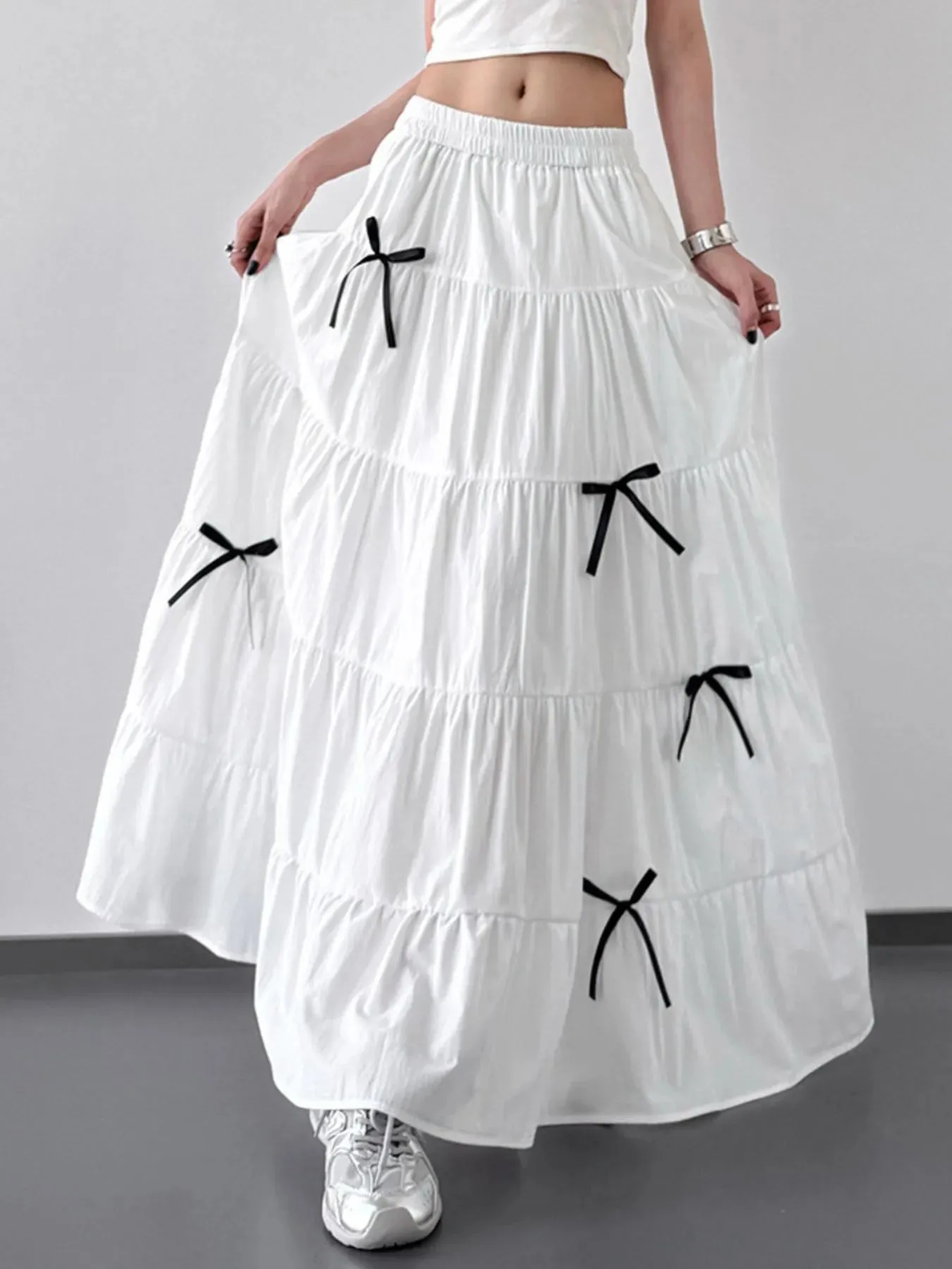Tiered Bow Maxi Skirt sold by Gigi Laurent product image thumbnail 3