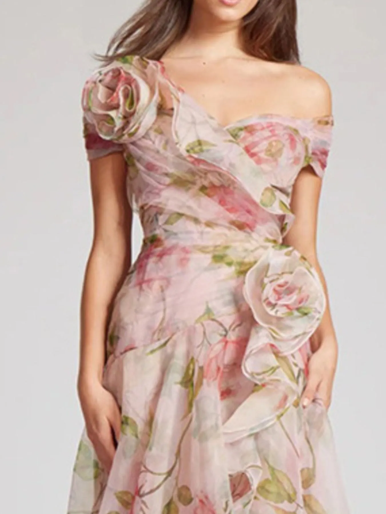 Floral Single Shoulder Maxi Dress sold by Gigi Laurent product image thumbnail 2