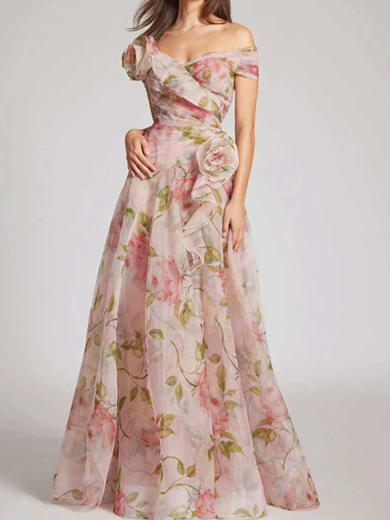 Floral Single Shoulder Maxi Dress sold by Gigi Laurent product image thumbnail 3